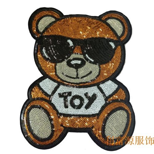 双面多色亮片绣花、珠片绣、亮片绣、钉珠绣、珠片绣花厂、绣花厂